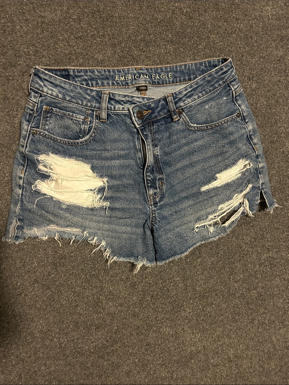 American Eagle Outfitters Distressed Blue Denim Cutoff Shorts